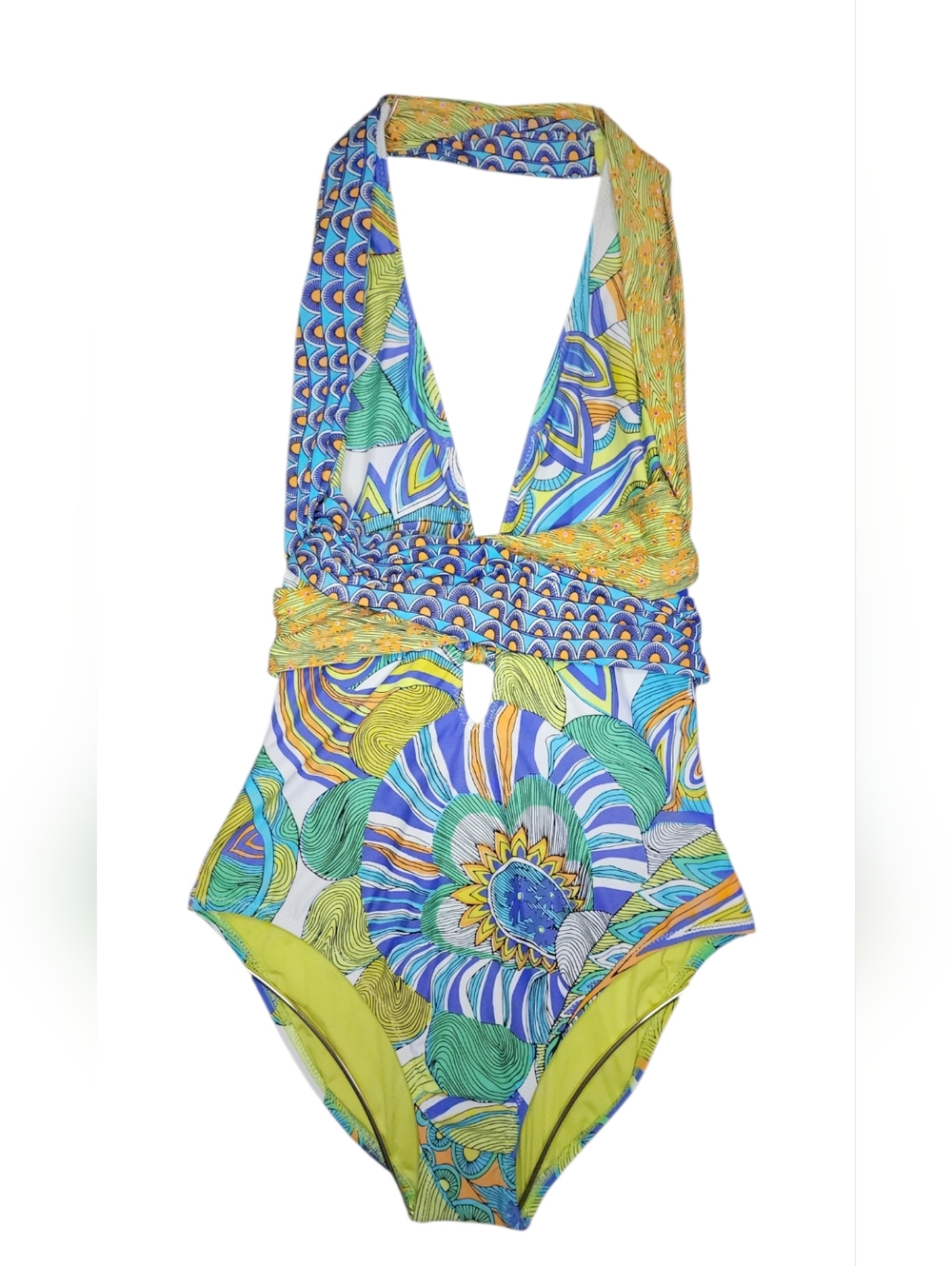 Trina Turk Amazonia Indigo One Piece Swimsuit, Womens 4 - Picture 3 of 5